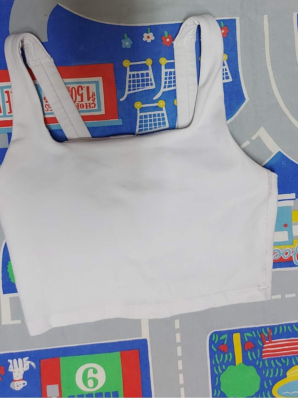 Aritzia TNA white long line sports bra